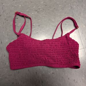 Mosmann Australia Pink Smocked Crop Top